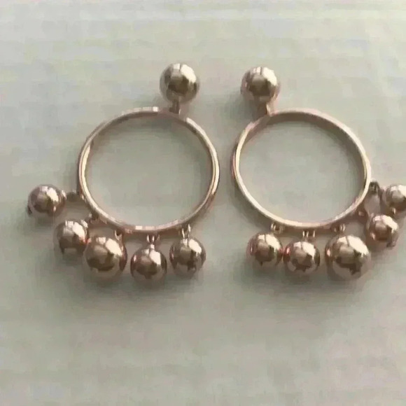 Kate Spade new Large Bauble Hoops w dangling balls - Picture 6 of 8